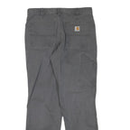 CARHARTT Mens Cotton Blend Grey Regular Straight Leg Trousers W34 L31 Workwear
