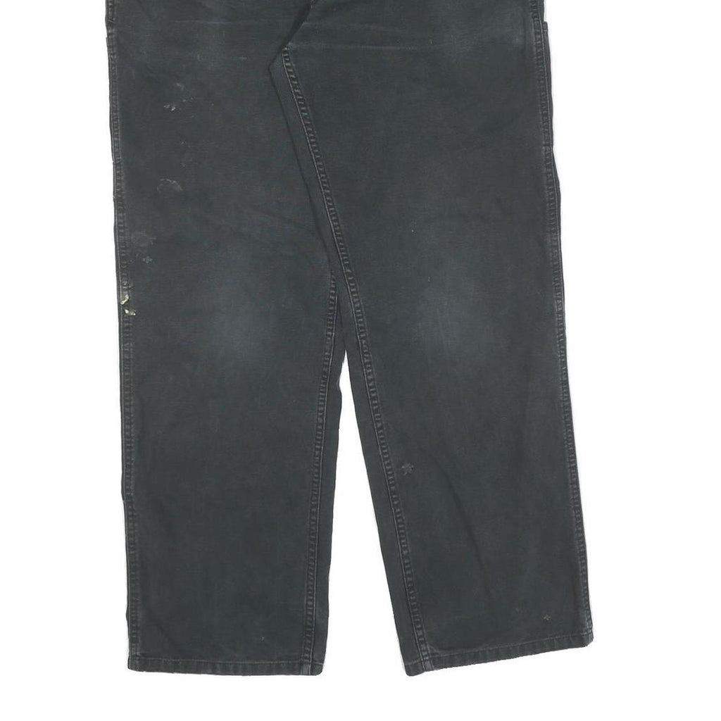CARHARTT Mens Jeans Black Regular Straight Denim W34 L28 Durable Workwear