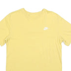 NIKE Mens Yellow Crew Neck Short Sleeve T-Shirt M Cotton Blend Casual Sportswear