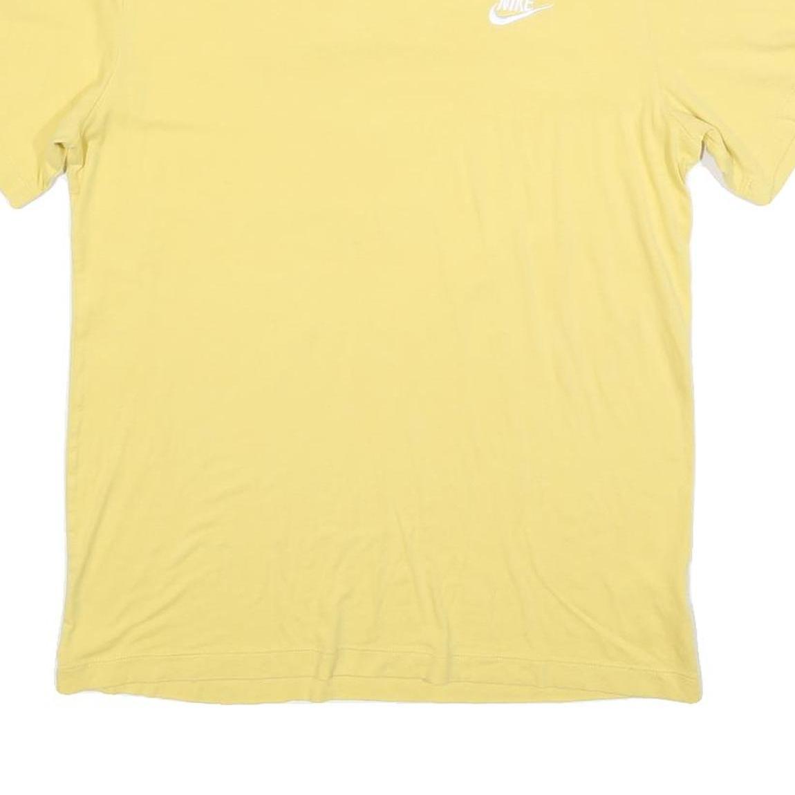 NIKE Mens Yellow Crew Neck Short Sleeve T-Shirt M Cotton Blend Casual Sportswear