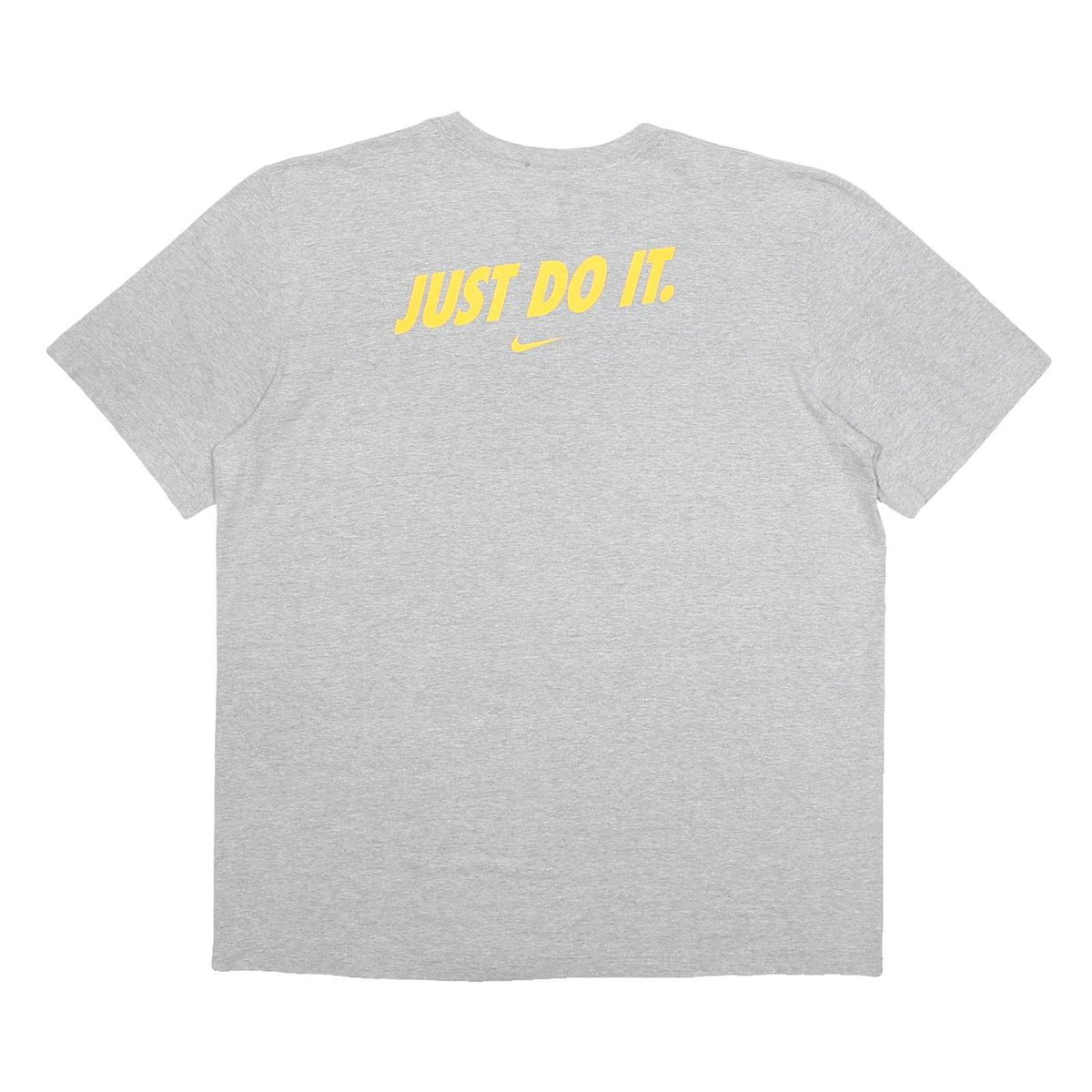 NIKE Mens Grey & Yellow Wyoming Cowboys Football T-Shirt XL Short Sleeve Crew
