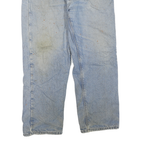 CARHARTT Mens Regular Fit Blue Denim Jeans W36 L30 Casual Cotton Blend Zip