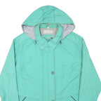COLLECTION L Womens Green Zip Jacket L Polyester Blend Hooded Casual Outdoor