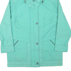 COLLECTION L Womens Green Zip Jacket L Polyester Blend Hooded Casual Outdoor