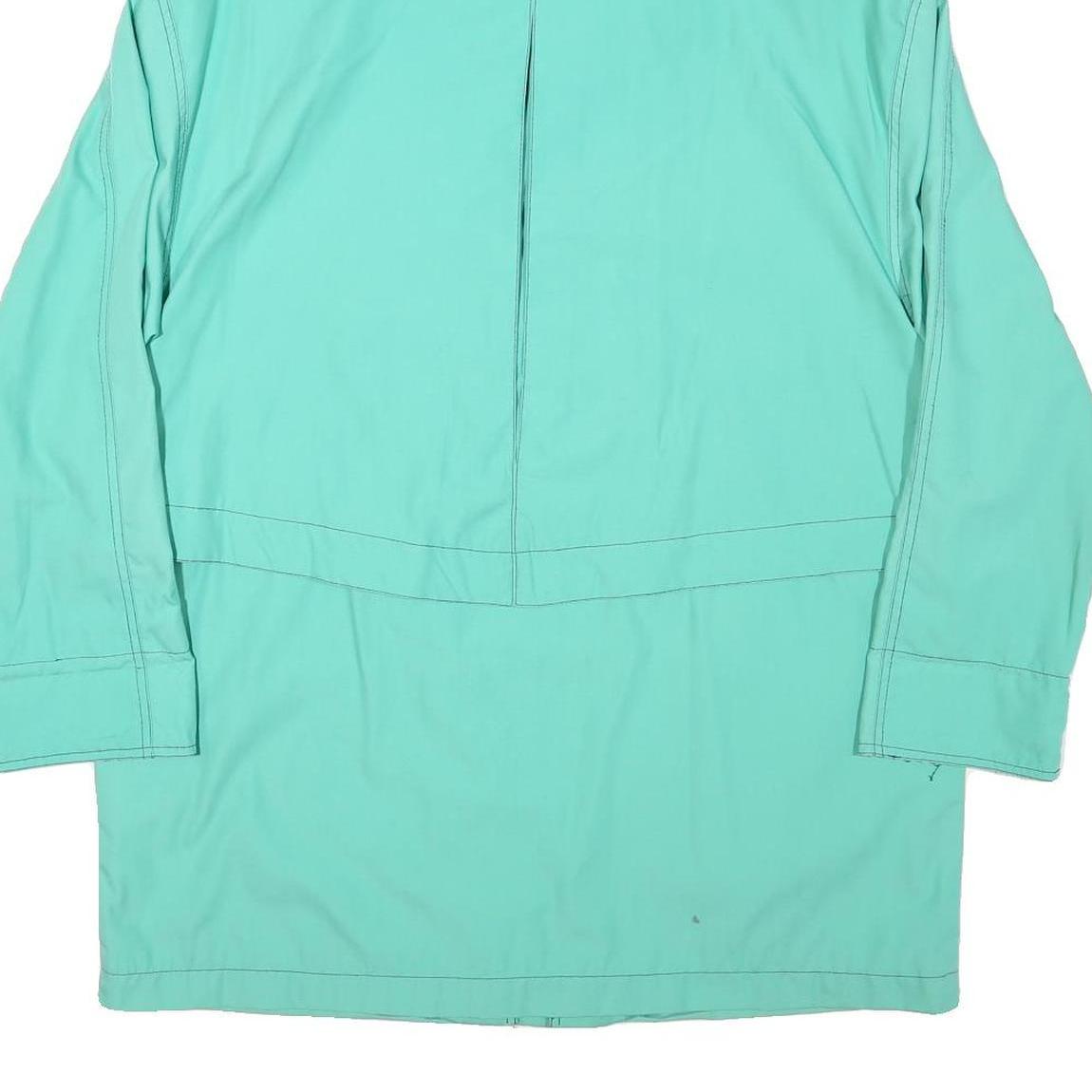 COLLECTION L Womens Green Zip Jacket L Polyester Blend Hooded Casual Outdoor