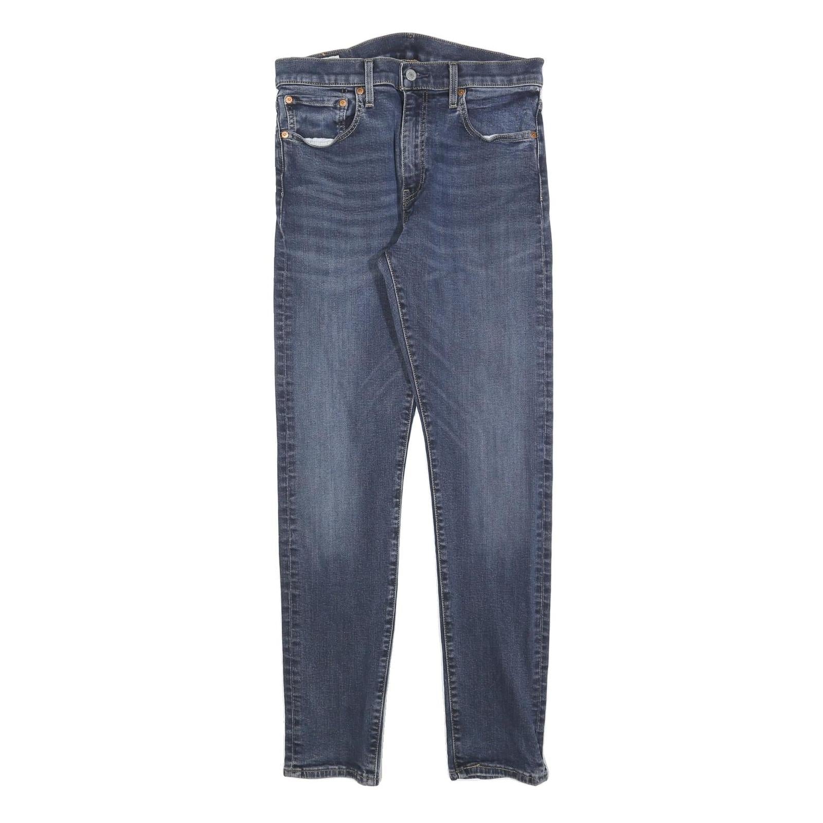 LEVI'S 512 BIG E Mens Slim Jeans Blue Denim W33 L32 Cotton Blend Zip