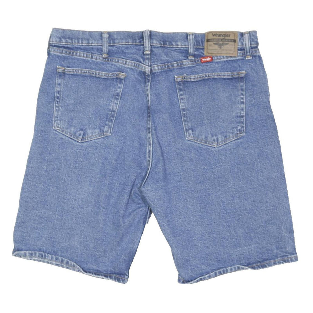 WRANGLER Mens Denim Blue Casual Shorts L W36 Cotton Blend Relaxed Fit
