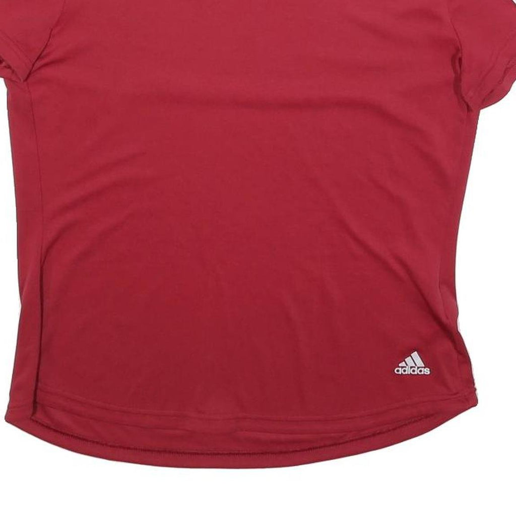 ADIDAS Womens Red Athletic T-Shirt M Short Sleeve Crew Neck Sportswear