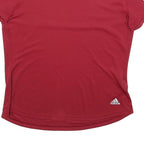 ADIDAS Womens Red Athletic T-Shirt M Short Sleeve Crew Neck Sportswear