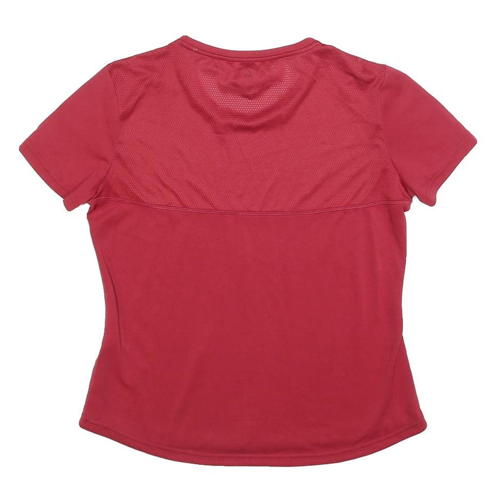 ADIDAS Womens Red Athletic T-Shirt M Short Sleeve Crew Neck Sportswear