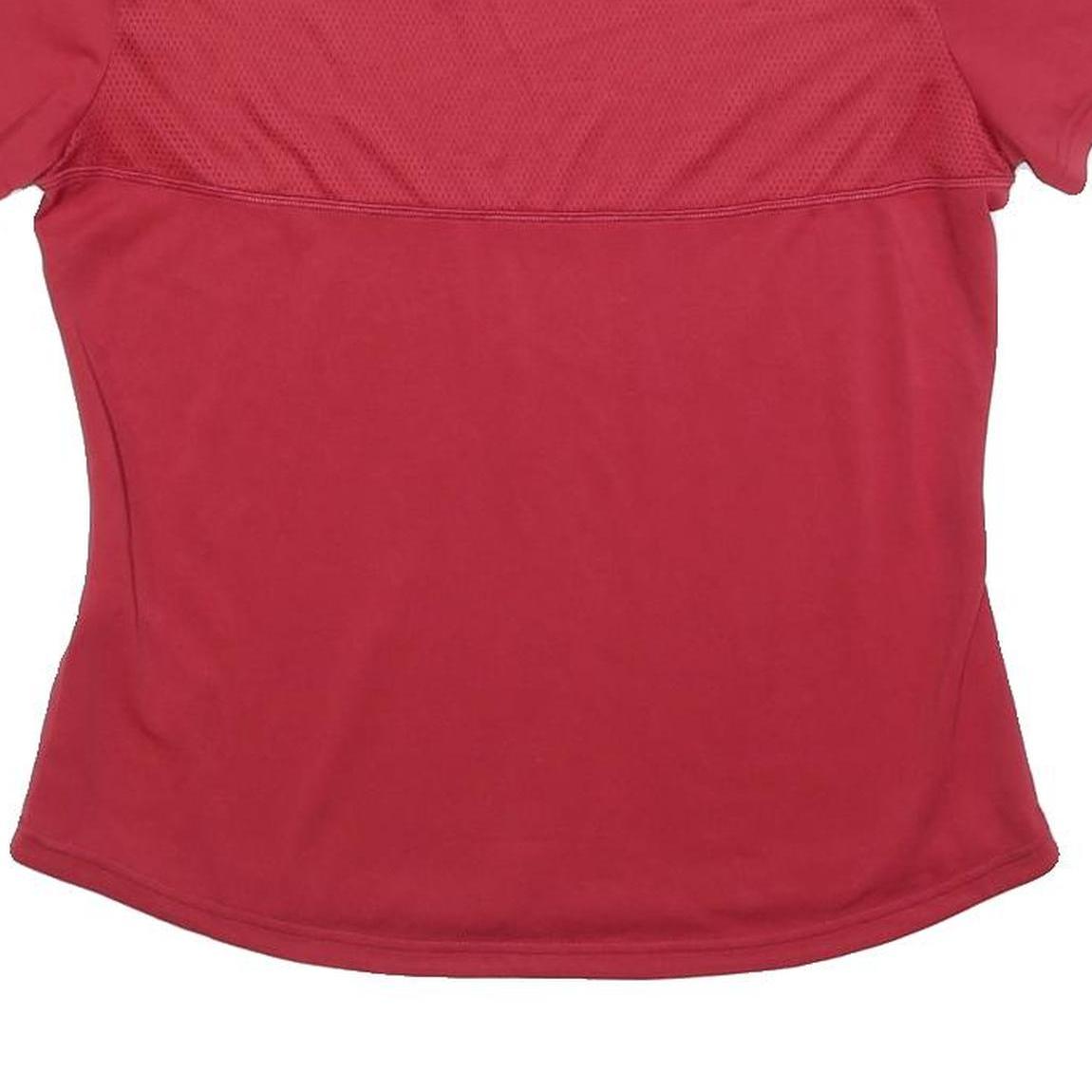 ADIDAS Womens Red Athletic T-Shirt M Short Sleeve Crew Neck Sportswear