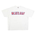 ONEITA Mens White Neatloaf Graphic T-Shirt XL Short Sleeve Crew Neck Vintage