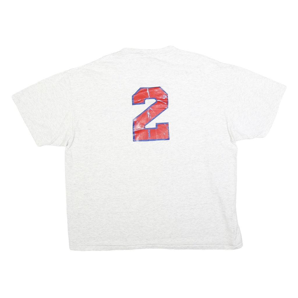 ONEITA Mens White Neatloaf Graphic T-Shirt XL Short Sleeve Crew Neck Vintage