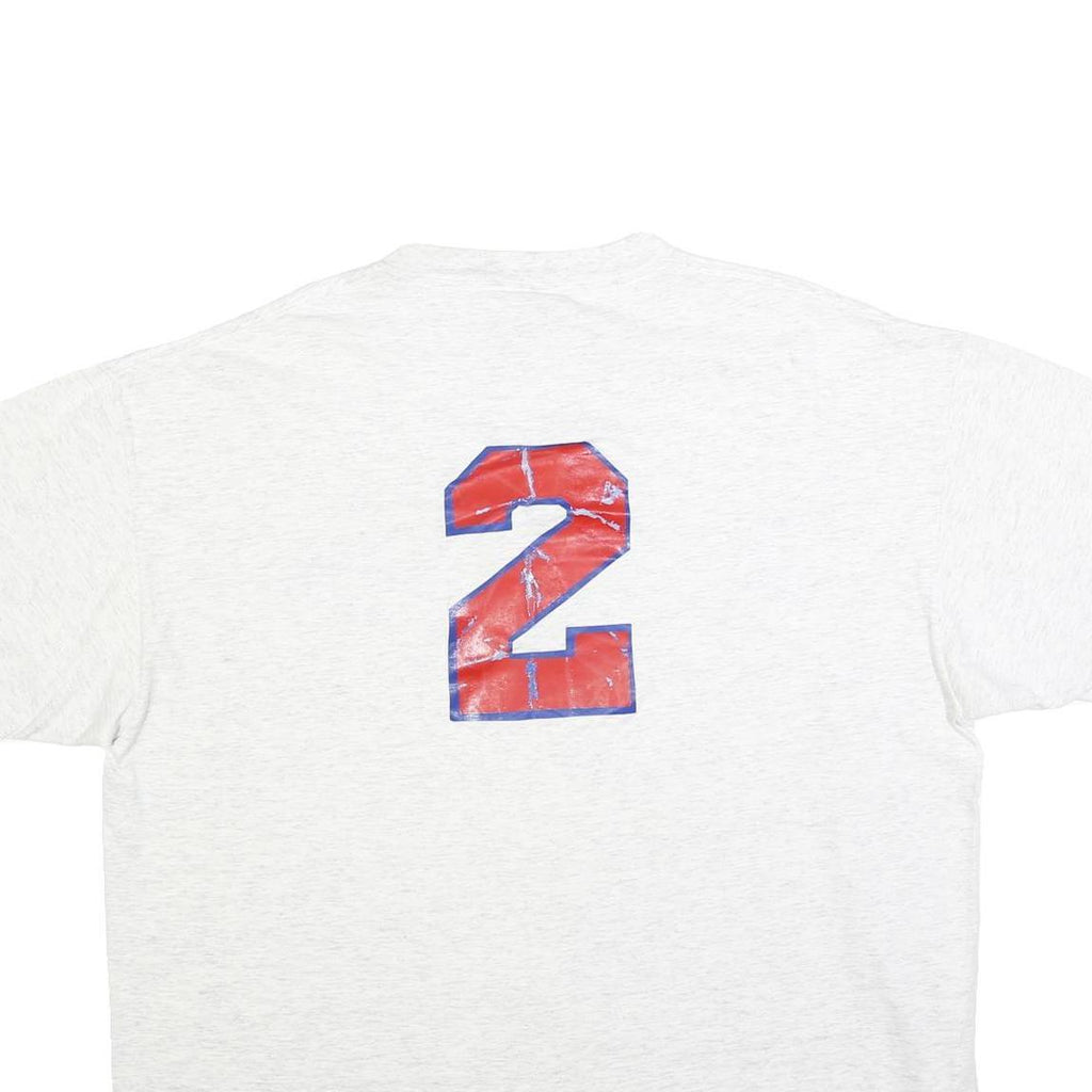 ONEITA Mens White Neatloaf Graphic T-Shirt XL Short Sleeve Crew Neck Vintage