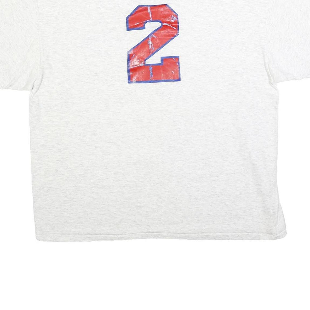 ONEITA Mens White Neatloaf Graphic T-Shirt XL Short Sleeve Crew Neck Vintage