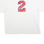 ONEITA Mens White Neatloaf Graphic T-Shirt XL Short Sleeve Crew Neck Vintage