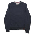 HUNTER Mens Navy Blue Sweatshirt Crew Neck XS Cotton Blend Pullover Logo