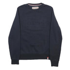 HUNTER Mens Navy Blue Sweatshirt Crew Neck XS Cotton Blend Pullover Logo