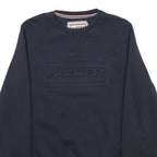 HUNTER Mens Navy Blue Sweatshirt Crew Neck XS Cotton Blend Pullover Logo