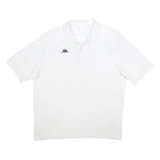 KAPPA Mens White Short Sleeve Plain 2XL Cotton Polo Shirt Casual Basic