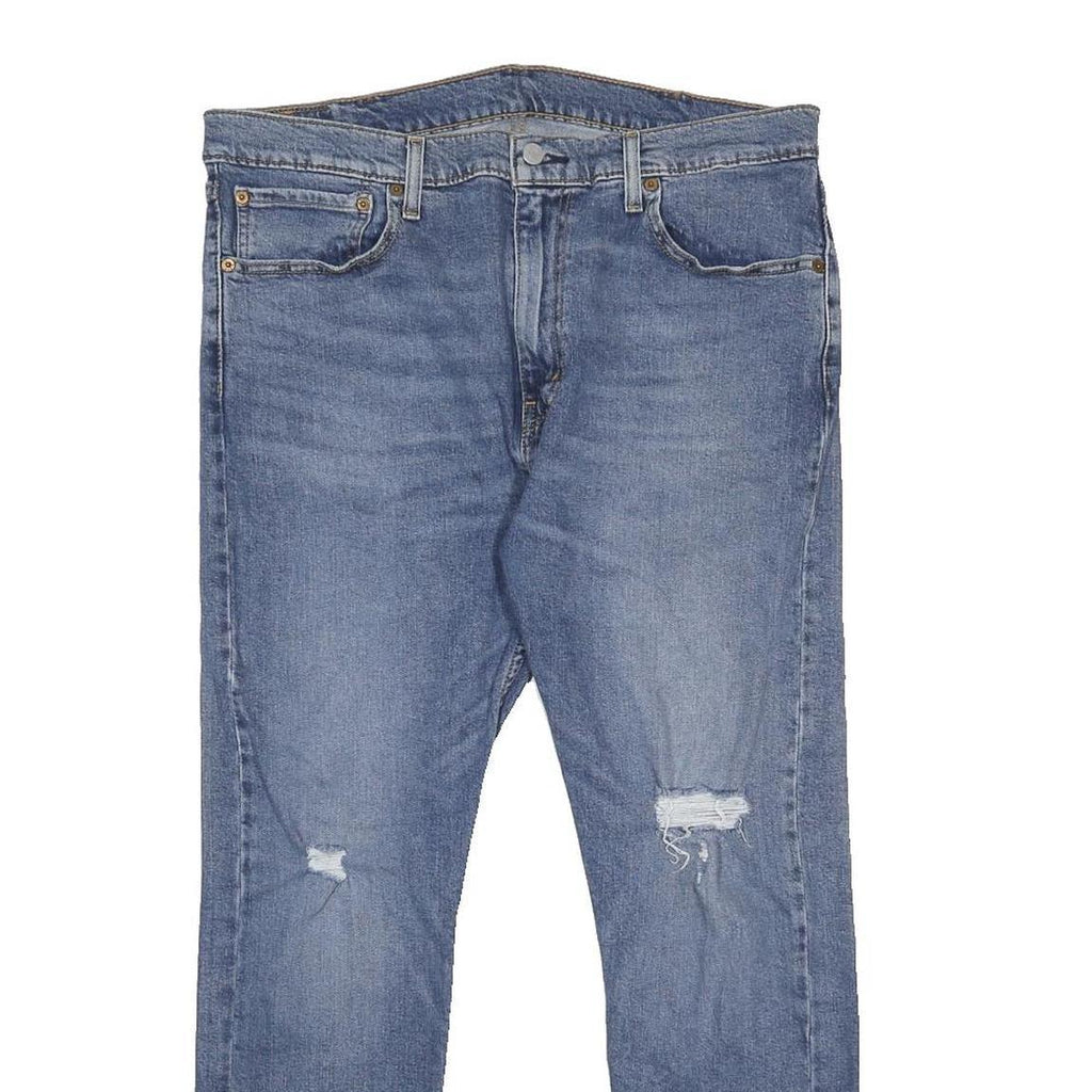 LEVI'S 512 Tapered Mens Jeans Blue Slim Tapered Denim Medium W38 L30 Distressed