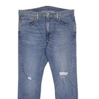 LEVI'S 512 Tapered Mens Jeans Blue Slim Tapered Denim Medium W38 L30 Distressed