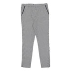 TU Womens Black & White Slim Skinny Woven Check Trousers W28 L27 Zip Closure