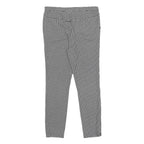 TU Womens Black & White Slim Skinny Woven Check Trousers W28 L27 Zip Closure