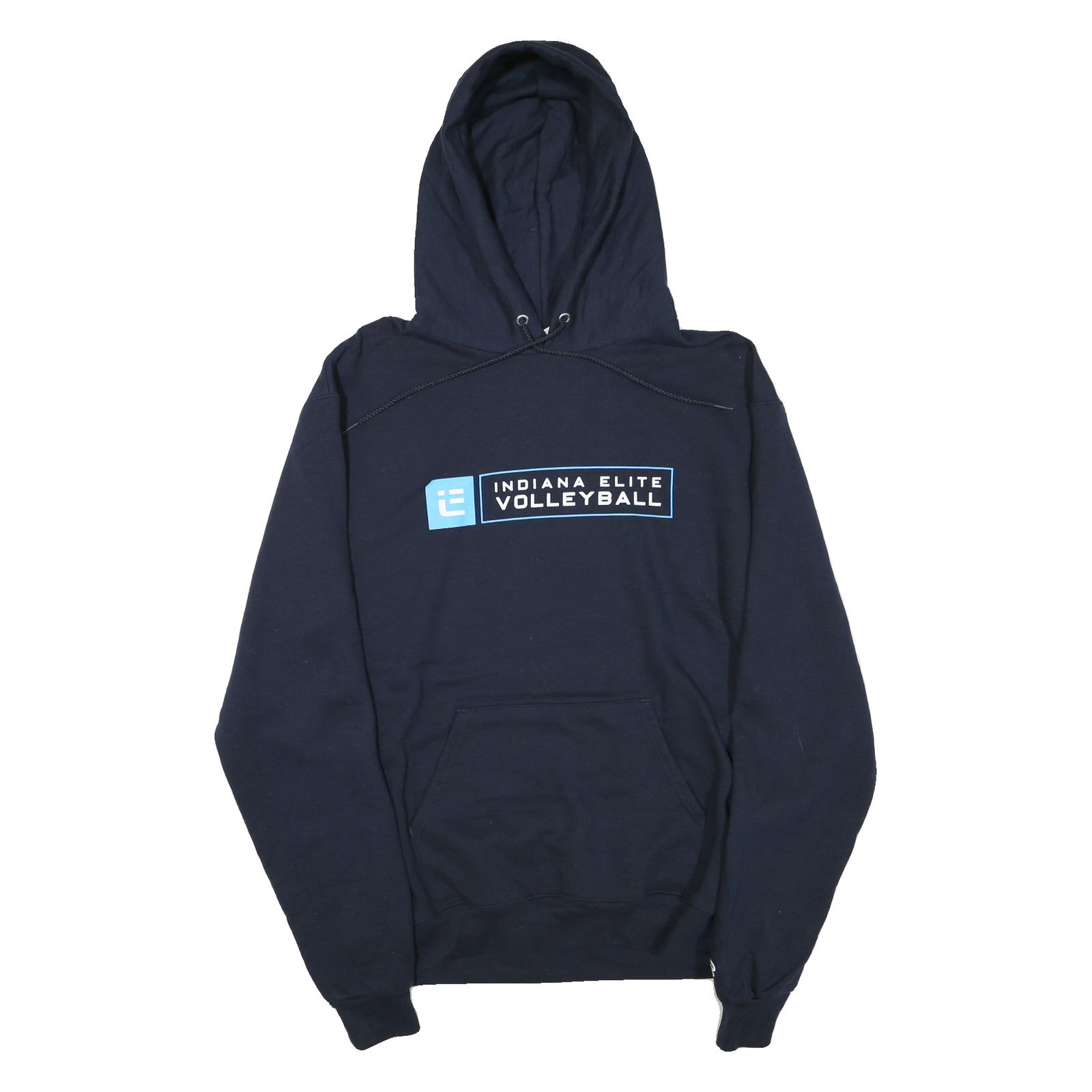 CHAMPION Mens Navy Blue Indiana Elite Volleyball Hoodie M Cotton Blend Pullover