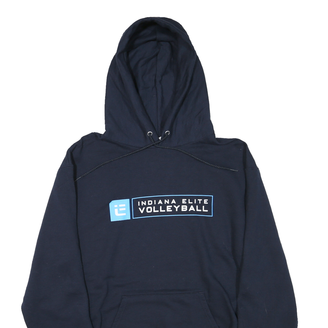 CHAMPION Mens Navy Blue Indiana Elite Volleyball Hoodie M Cotton Blend Pullover