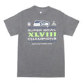 NFL Mens Grey Super Bowl XLVIII Champions Graphic T-Shirt M Short Sleeve Crew