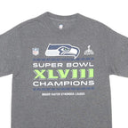 NFL Mens Grey Super Bowl XLVIII Champions Graphic T-Shirt M Short Sleeve Crew