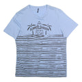 BAKERS Mens Blue Summer Shadow Graphic T-Shirt XL Short Sleeve Round Neck Casual