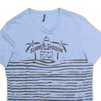 BAKERS Mens Blue Summer Shadow Graphic T-Shirt XL Short Sleeve Round Neck Casual