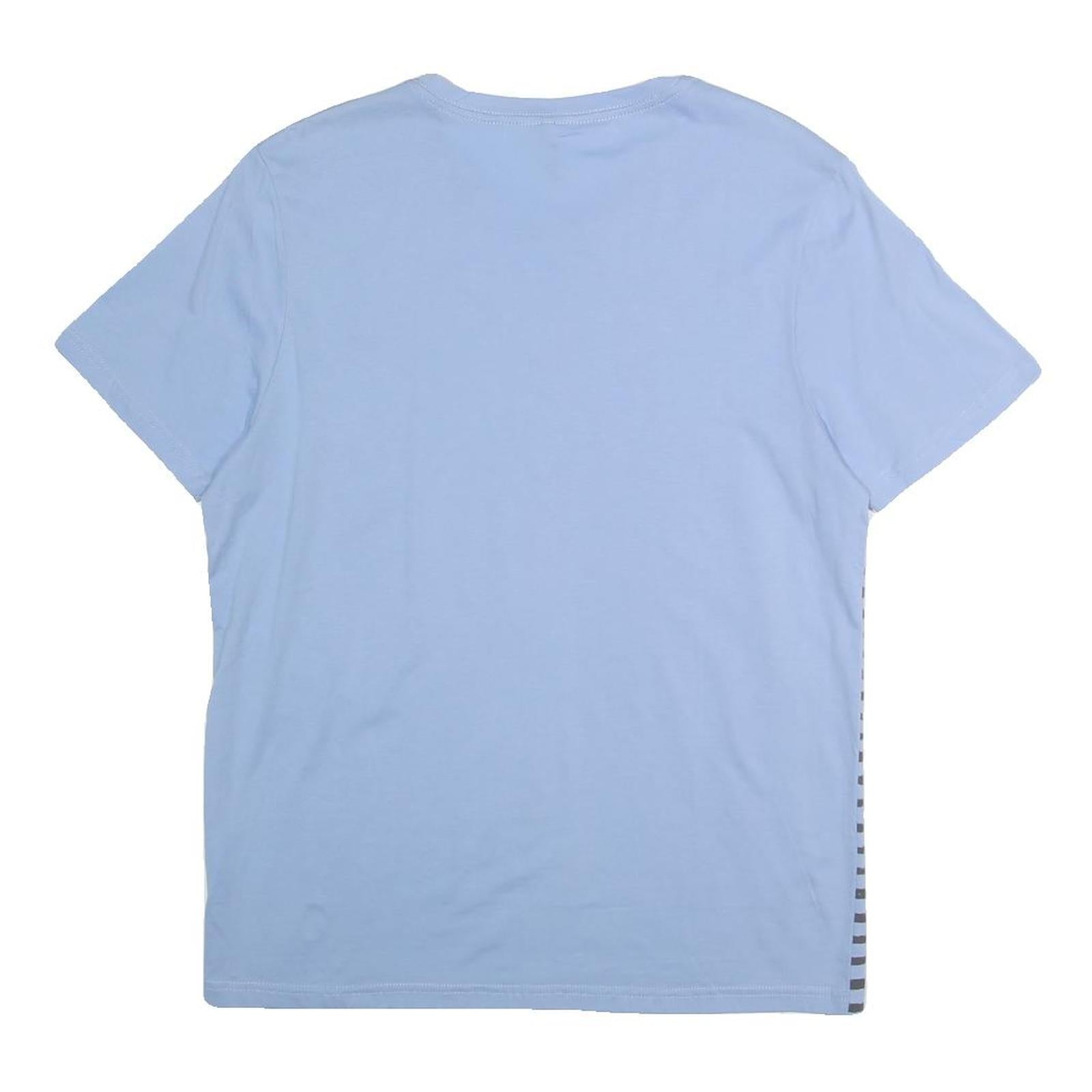 BAKERS Mens Blue Summer Shadow Graphic T-Shirt XL Short Sleeve Round Neck Casual