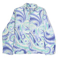 ALFRED DUNNER Womens Blue & Green Polyester Zip Jacket S Printed Pattern