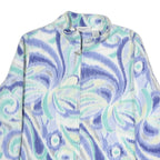 ALFRED DUNNER Womens Blue & Green Polyester Zip Jacket S Printed Pattern
