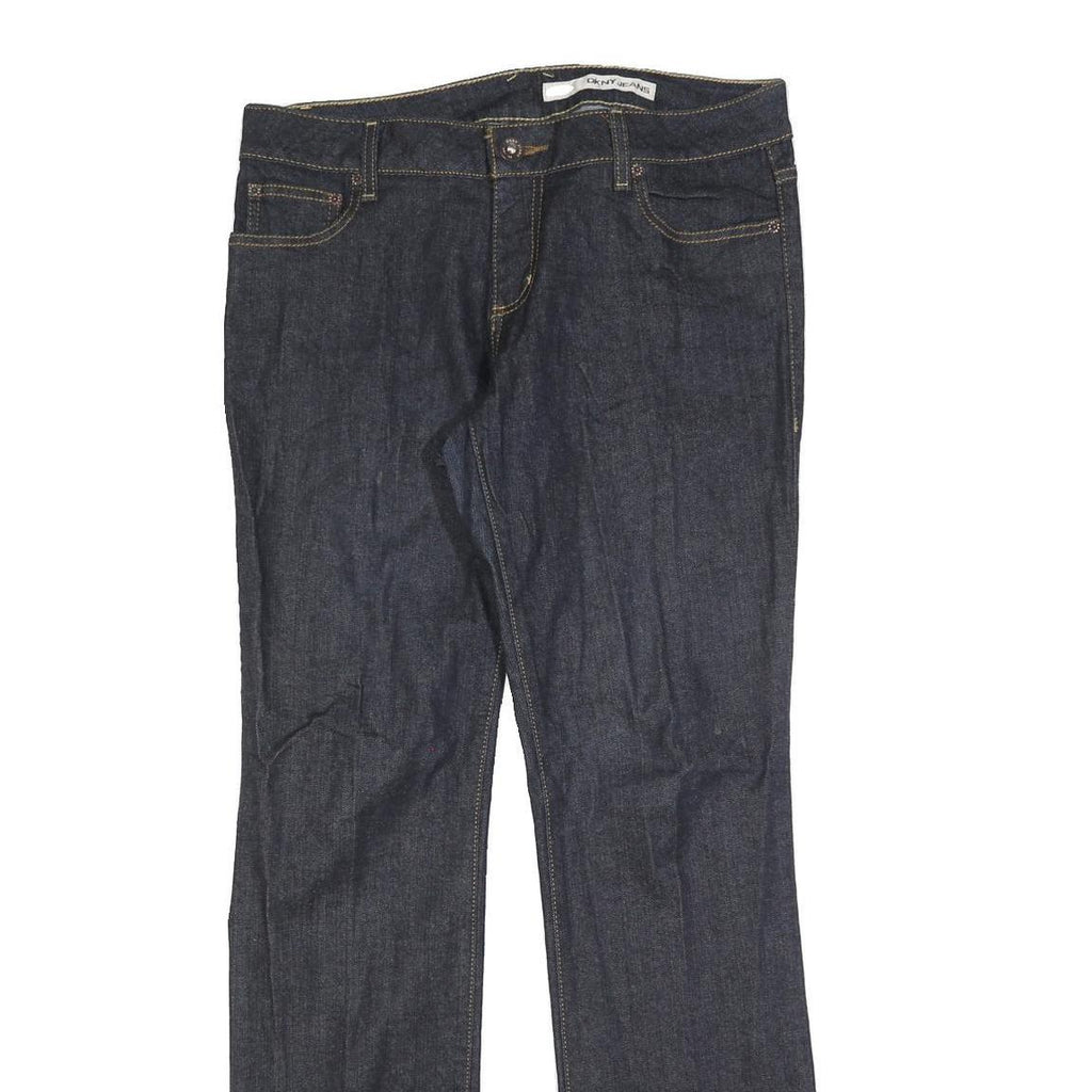 DKNY Mens Regular Fit Blue Denim Jeans W34 L33 Zip Cotton Blend Classic Style