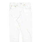 LEVI'S 501S Womens Slim White Denim Jeans Button W28 L28 Classic Cotton