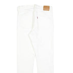 LEVI'S 501S Womens Slim White Denim Jeans Button W28 L28 Classic Cotton