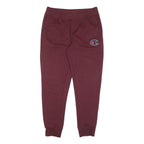 CHAMPION Mens Joggers Maroon Slim Tapered L W38 L32 Logo Casual Loungewear