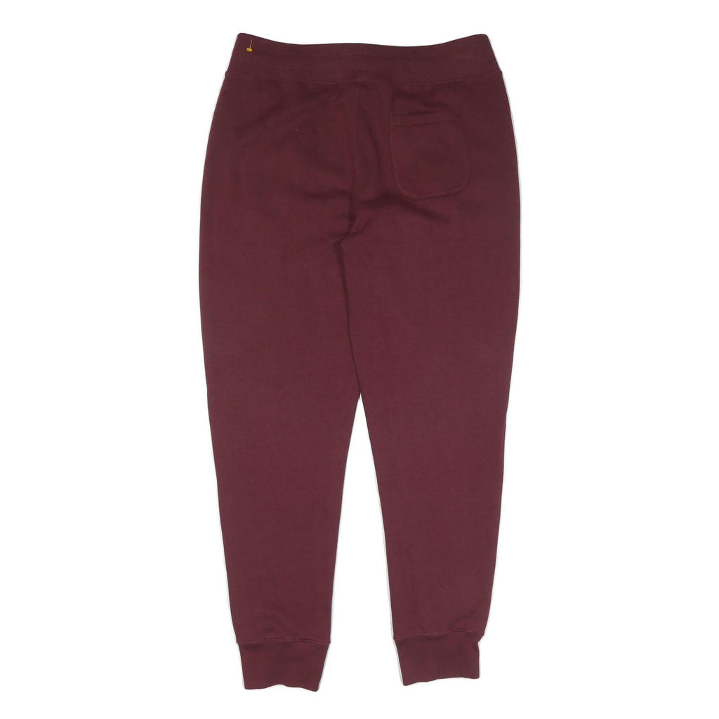 CHAMPION Mens Joggers Maroon Slim Tapered L W38 L32 Logo Casual Loungewear