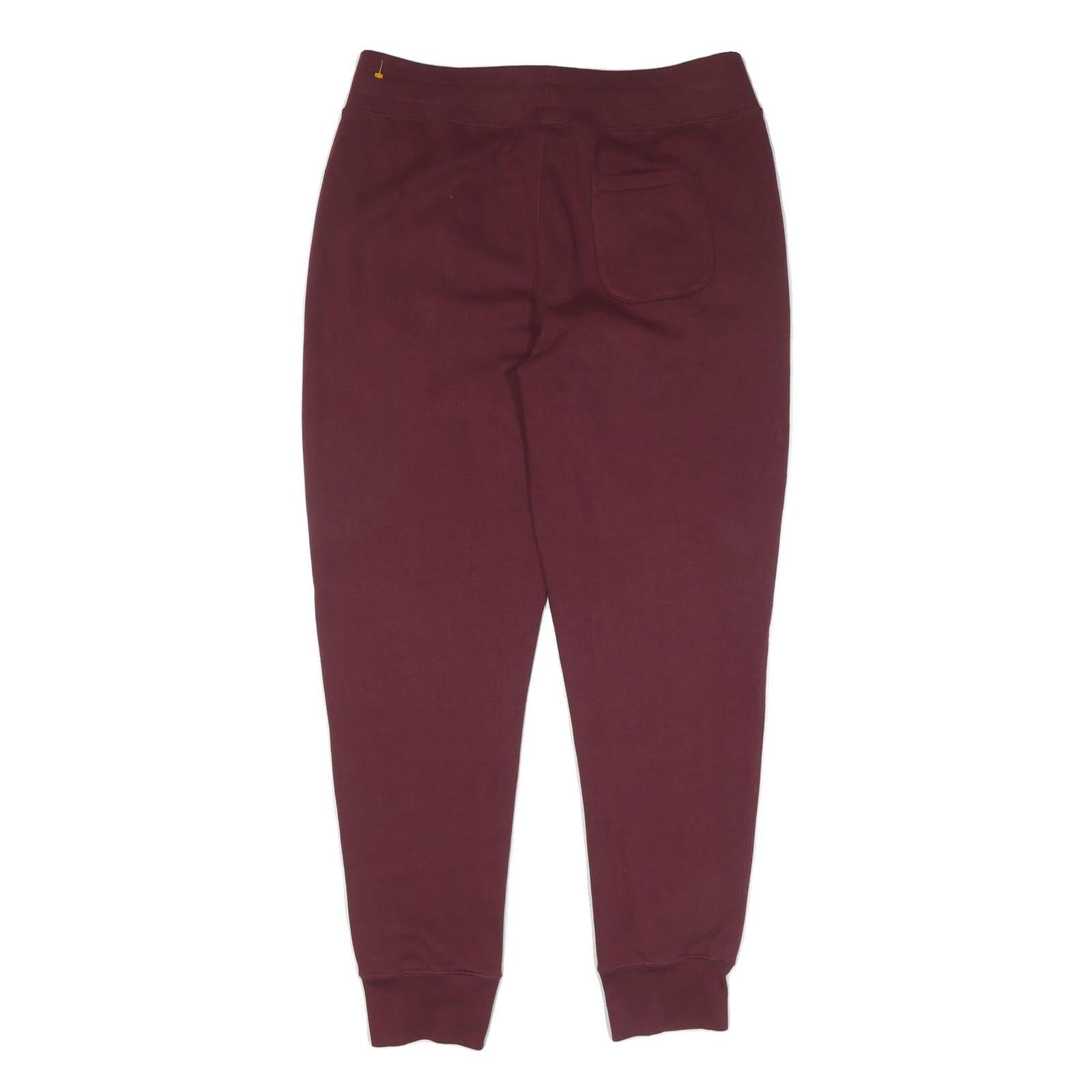 CHAMPION Mens Joggers Maroon Slim Tapered L W38 L32 Logo Casual Loungewear