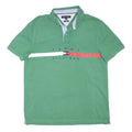 TOMMY HILFIGER Mens Green Cotton Blend Short Sleeve Logo Polo Shirt L