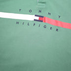 TOMMY HILFIGER Mens Green Cotton Blend Short Sleeve Logo Polo Shirt L
