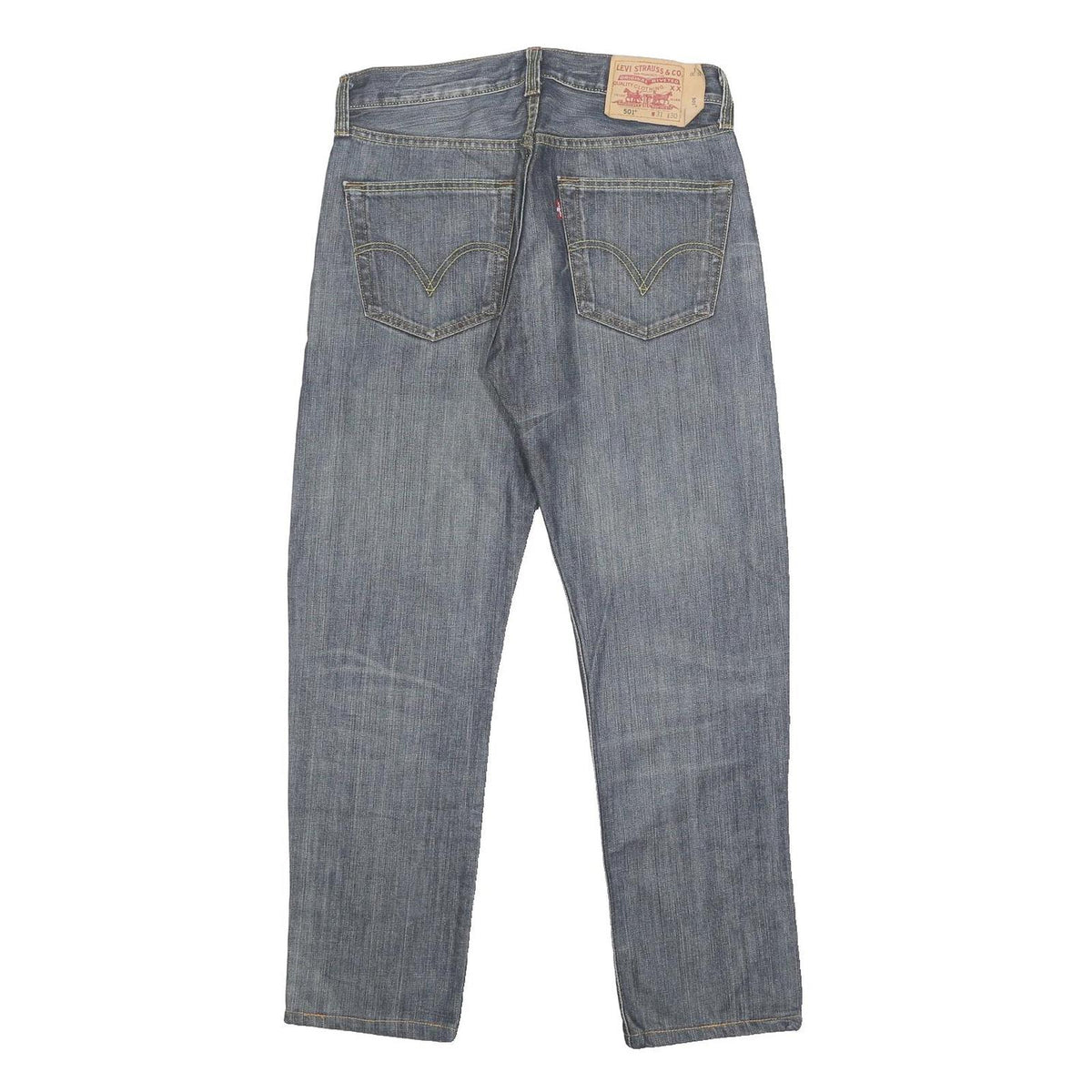 LEVI'S Mens Blue Slim Straight Denim Medium Cotton W31 L30 Button Classic Jeans