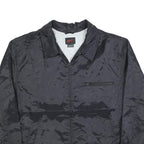 NIKE Mens Black Zip Jacket L Polyester Blend Plain Lightweight Casual