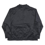 NIKE Mens Black Zip Jacket L Polyester Blend Plain Lightweight Casual