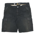 CARHARTT Mens Black Cargo Shorts 2XL W38 Cotton Blend Relaxed Fit Workwear