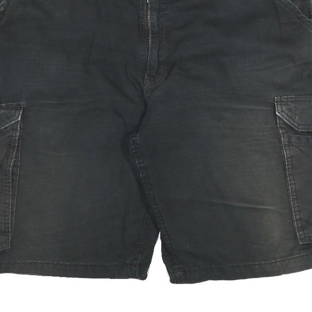 CARHARTT Mens Black Cargo Shorts 2XL W38 Cotton Blend Relaxed Fit Workwear
